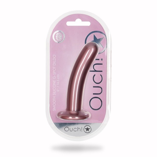SMOOTH SILICONE G-SPOT DILDO - 6' / 14,5 CM