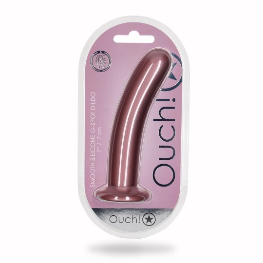 SMOOTH SILICONE G-SPOT DILDO - 7' / 17 CM