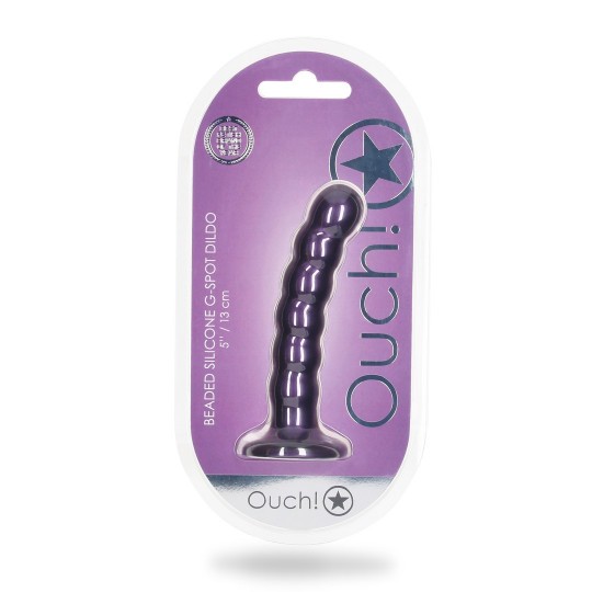BEADED SILICONE G-SPOT DILDO - 5\&#039;\&#039; / 13 CM