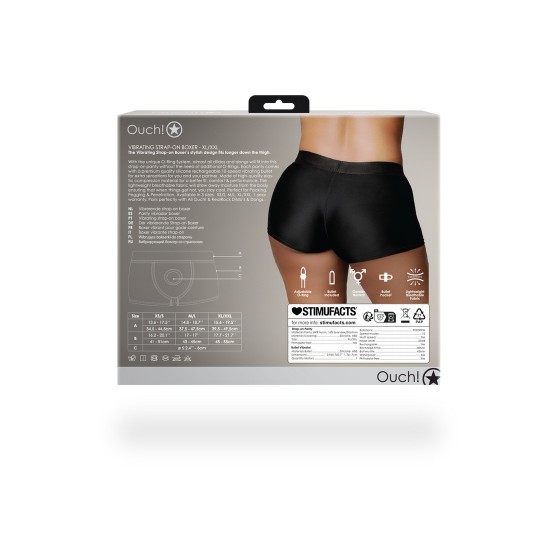 VIBRATING STRAP-ON BOXER - XL/XXL - BLACK